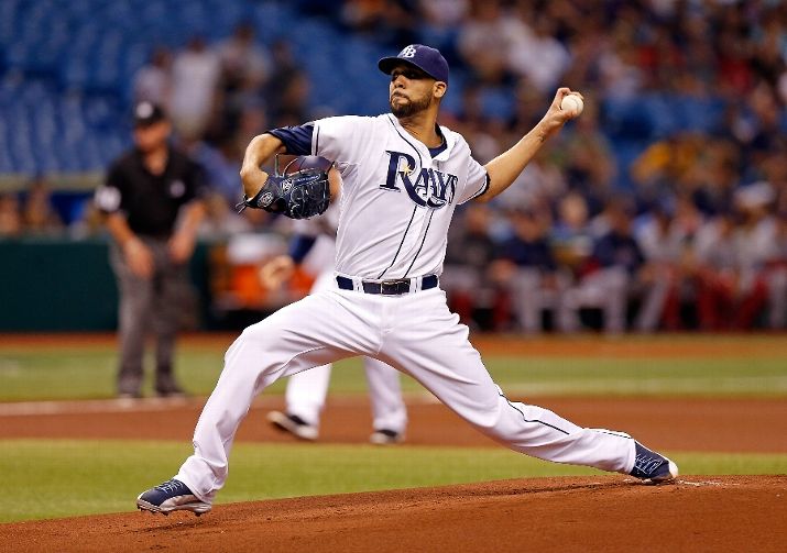 David Price #14 of the Tampa Bay Rays pitches against the Boston Red Sox during the game at Tropicana Field on May 15, 2013 in St. Petersburg, Florida. (Photo by J. Meric/Getty Images)