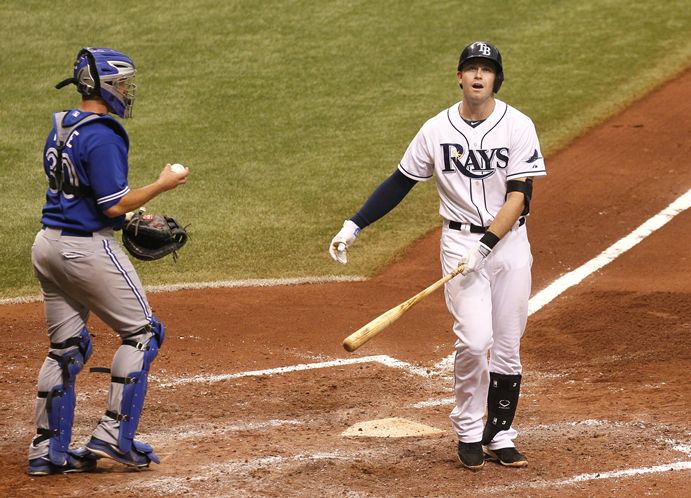 "Wow R.A really had it working today. Felt like I was chasing a wiffle ball on a windy day!" - Evan Longoria, via Twitter (Photo courtesy of the Tampa Bay Times)