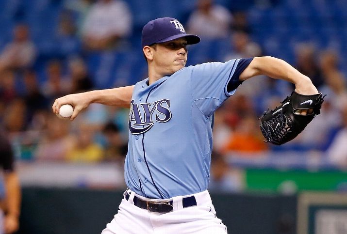 Jeremy Hellickson pitches against the Detroit Tigers. (Photo by J. Meric/Getty Images)