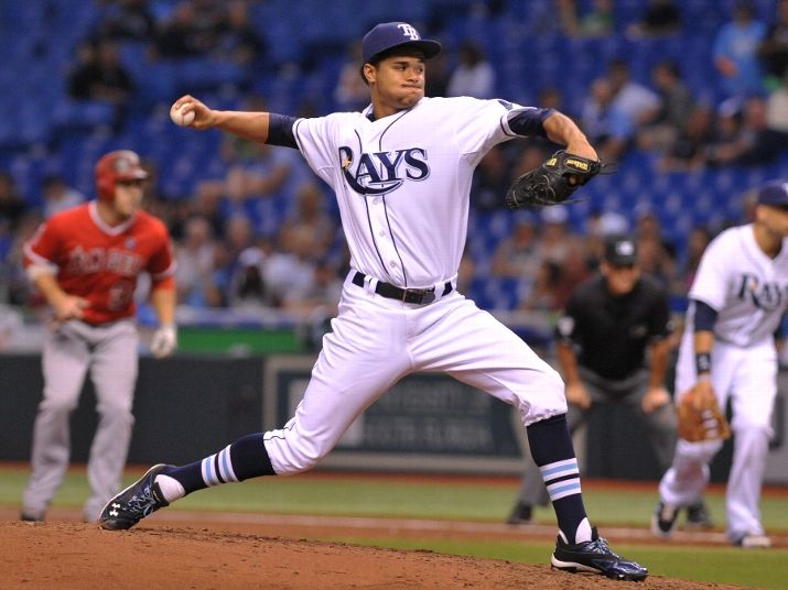 Chris Archer starts against the Los Angeles Angels of Anaheim. (Photo by Al Messerschmidt/Getty Images)