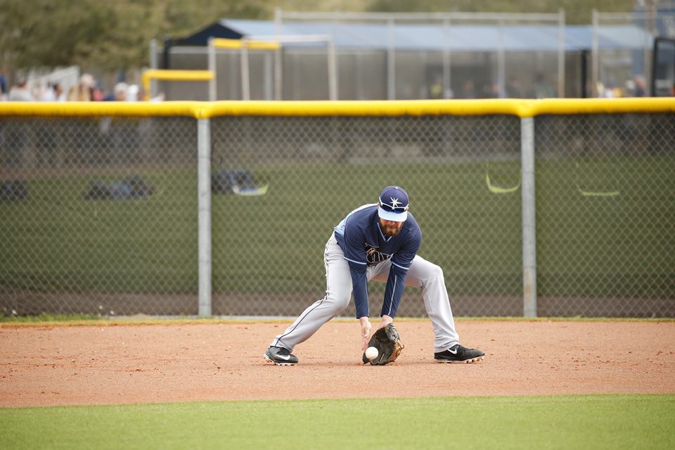 Nick Franklin get reps at short. (Photo courtesy of the Tampa Bay Rays)