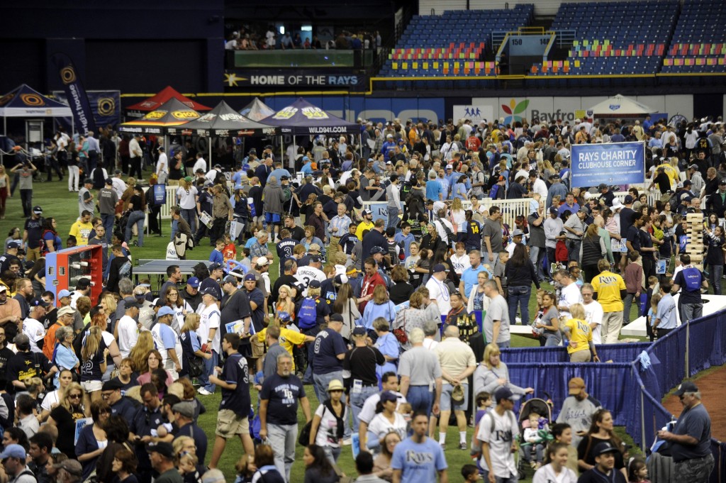 Tampa Bay Rays fans packed into the Trop for their annual Fan Fest. (Photo Credit: TBO.com)