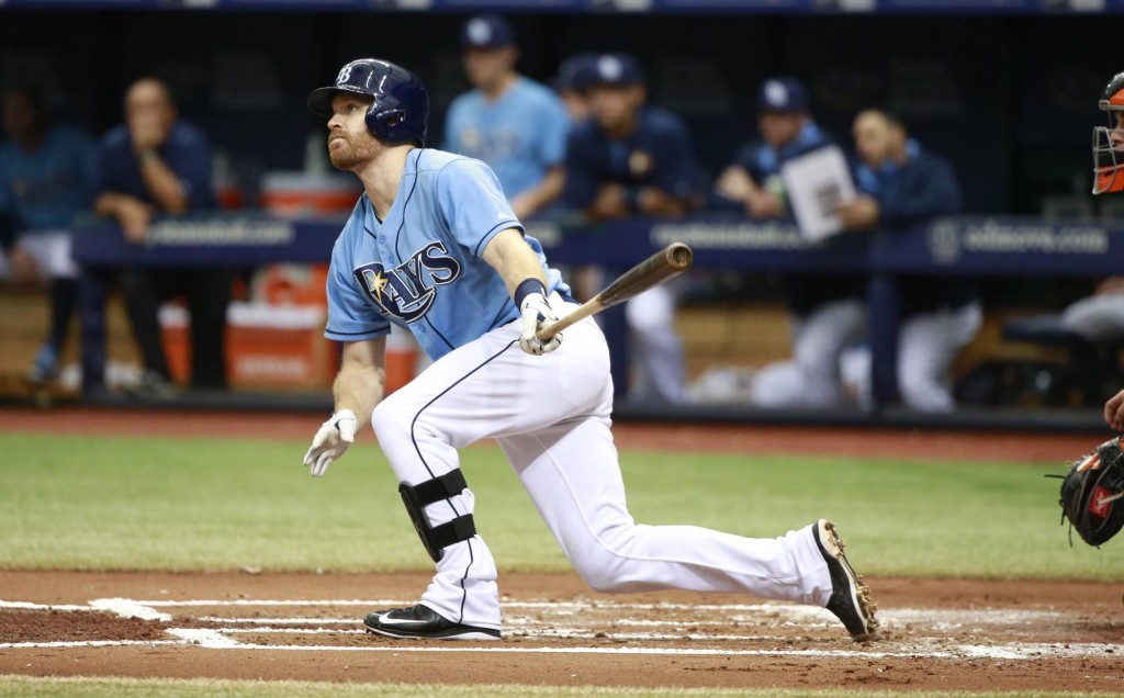 Logan Forsythe (pictured) will hit leadoff for the Tampa Bay Rays. (Photo Credit: Unknown)