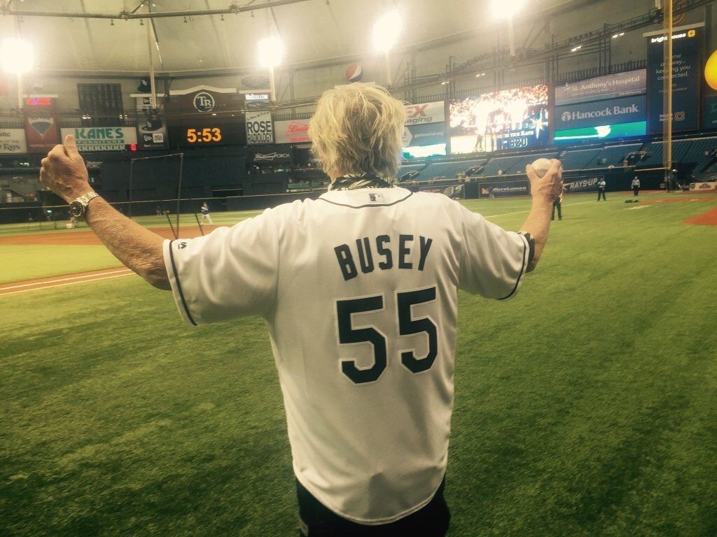 The Tampa Bay Rays lost 6-1 on Gary Busey night at the Trop. (Photo Credit: Gary Busey via Twitter)
