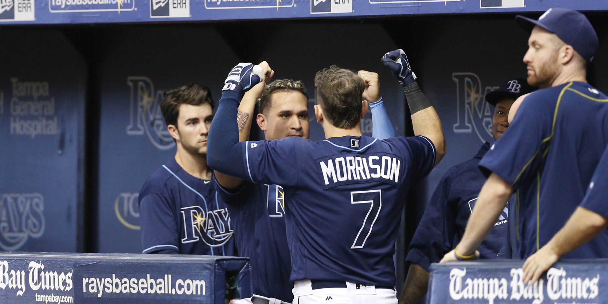 Logan Morrison crushed a 410 foot homer in the third inning to bring the Rays within two. (Tampa Bay Rays)