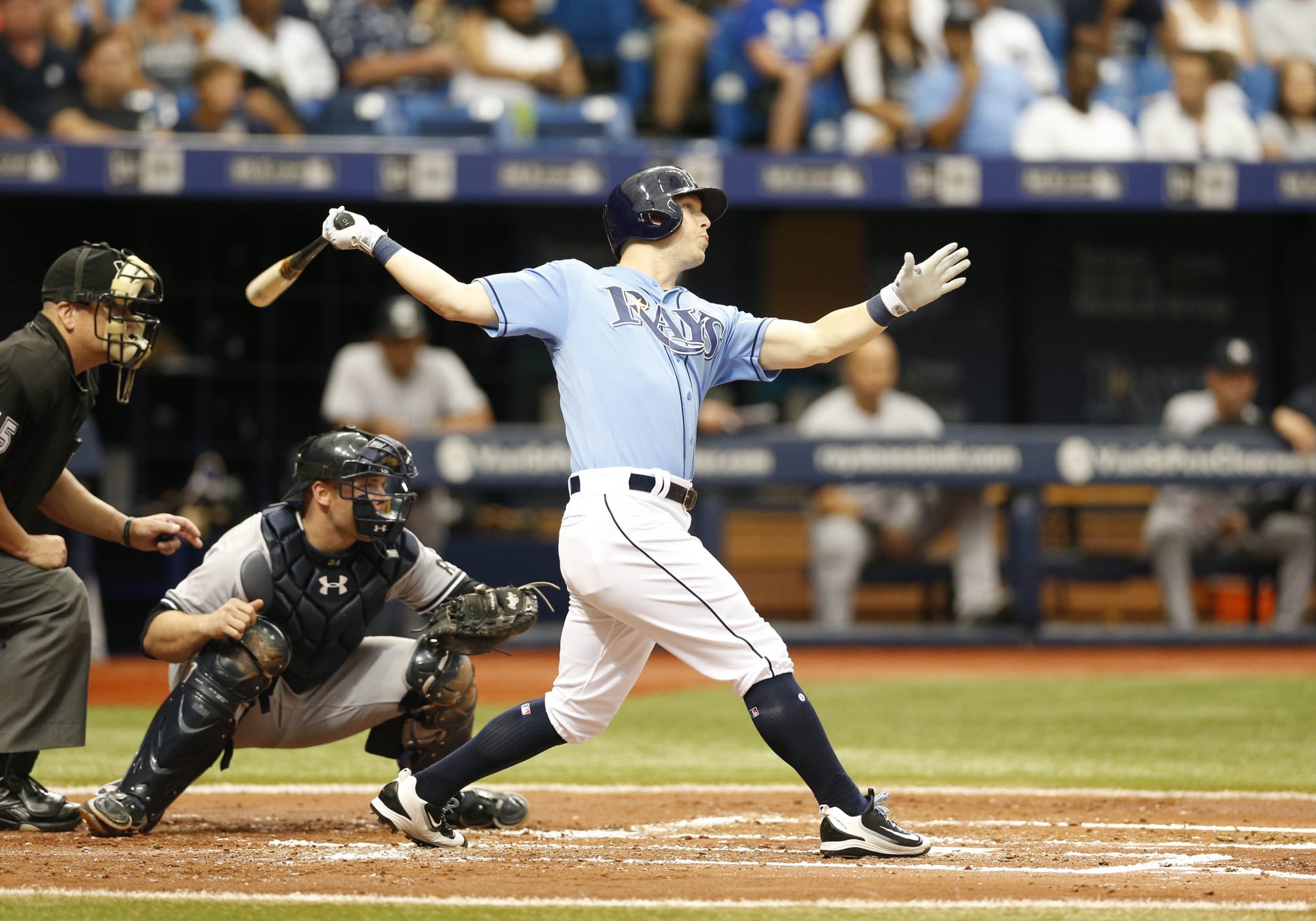 Corey Dickerson now has 36 extra base hits on the season. (Photo Credit: Tampa Bay Rays)