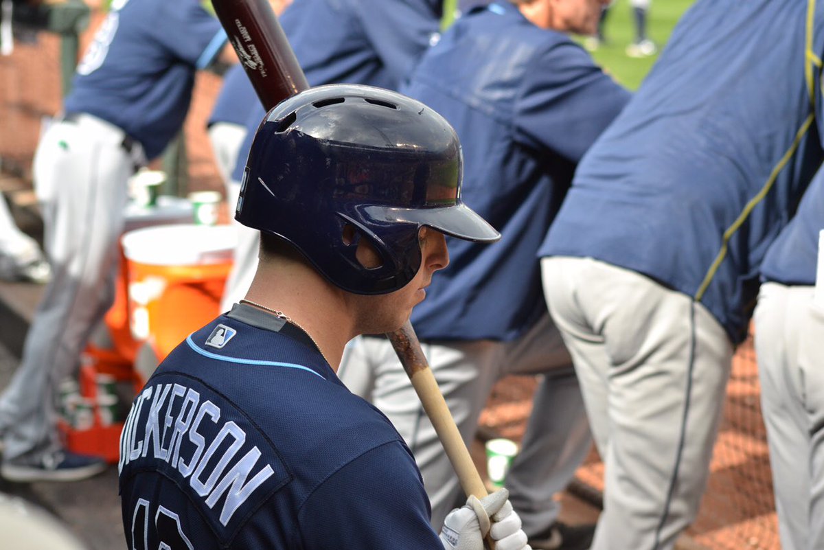 Corey Dickerson was one of Tampa Bay's sluggers who helped the Rays bash home runs in 10 straight road games for the first time in franchise history. (Photo Credit: Tampa Bay Rays)